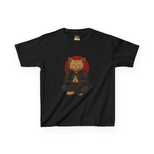"Meditating Cat Tee" Junior Graphic Tee Shirt