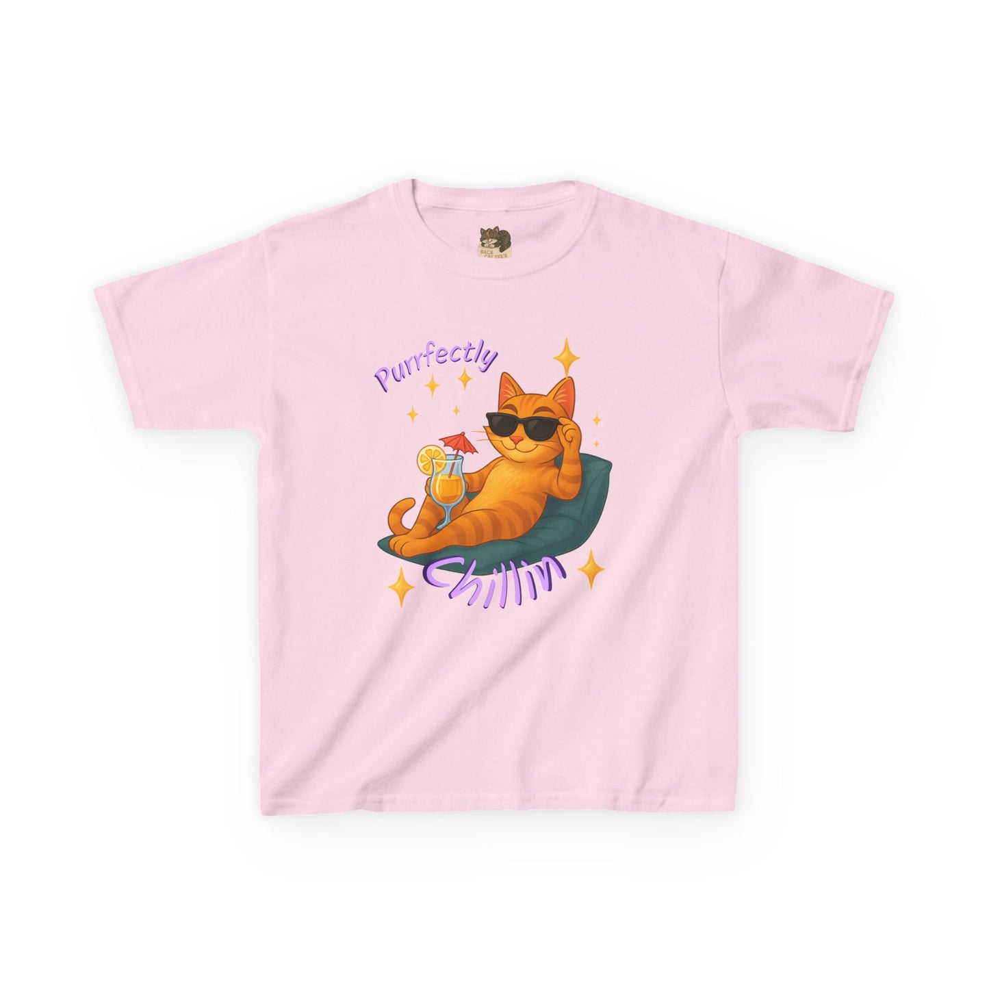 "Purrfectly chillin" Junior Graphic Tee Shirt