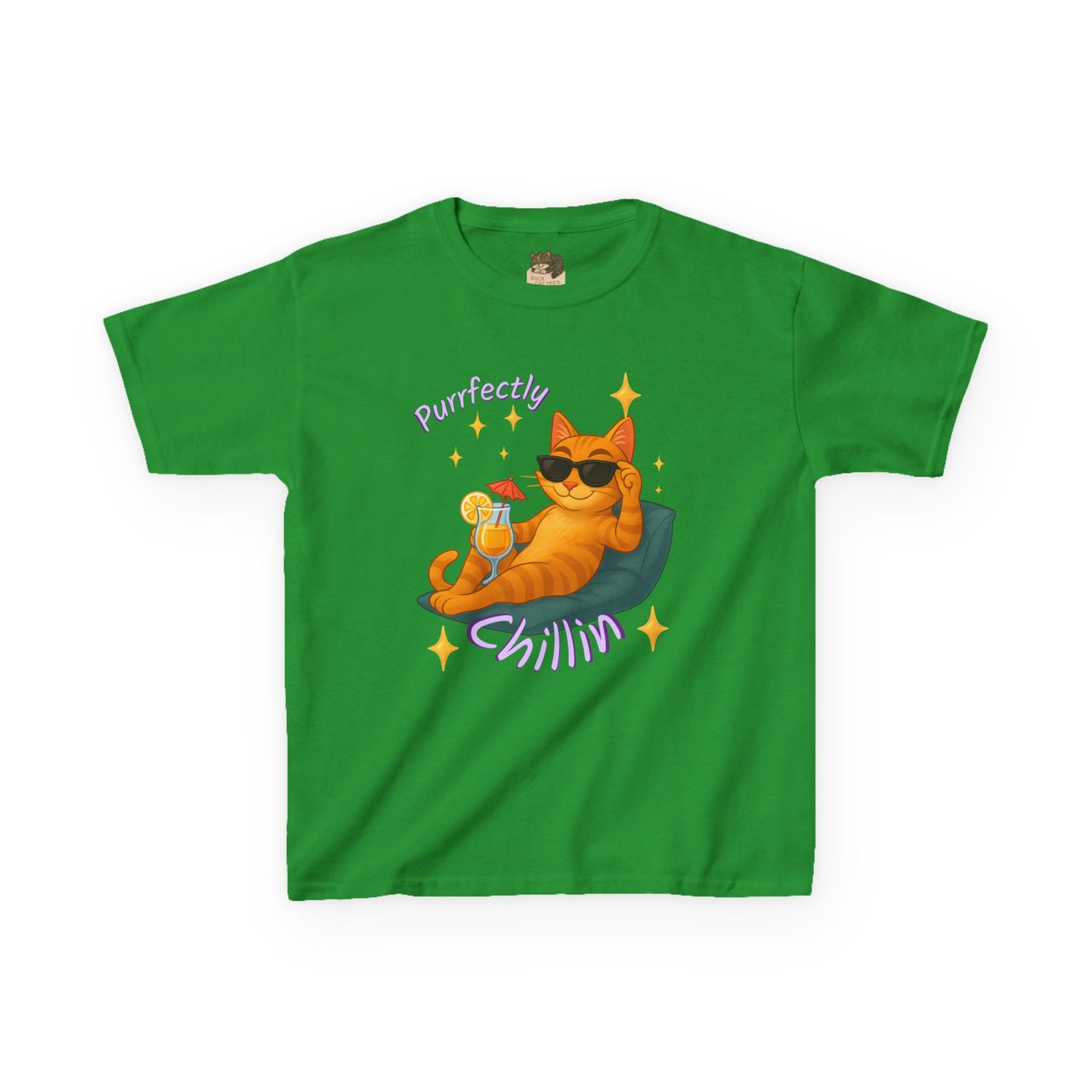 "Purrfectly chillin" Junior Graphic Tee Shirt